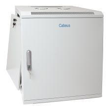 Шкаф телекоммуникационный настенный Cabeus SH-05F, 19", 15U, 769х600х600 мм (ВхШхГ), дверь: металл, сварной, цвет: серый