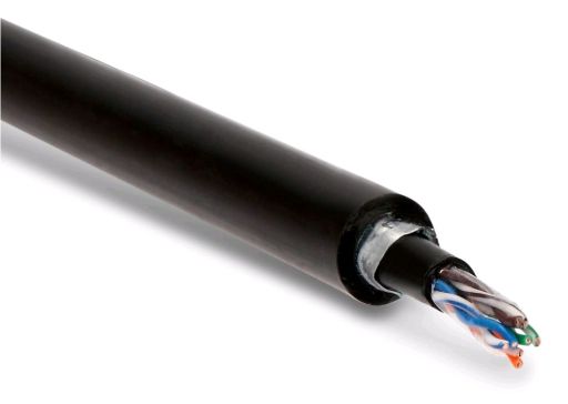 Кабель витая пара Hyperline UUTP4-C5E-S24-ARM-OUT-PE/PE-BK