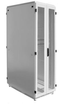 Шкаф серверный напольный ЦМО ШТК-М, IP20, 42U, 2030х800х1200 мм (ВхШхГ), дверь: двойная распашная, перфорация, боковая панель: сплошная, цвет: серый