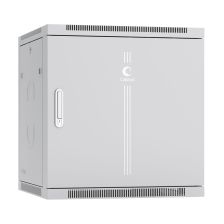 Шкаф телекоммуникационный настенный Cabeus SH-05F, 19", 12U, 635х600х600 мм (ВхШхГ), дверь: металл, разборный, цвет: серый