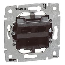 Розетка информационная Legrand Galea Life, 2x RJ45, кат. 5е, неэкр., RJ45, цвет: чёрный, (LEG.775762)