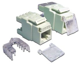 Модуль универсальный Lanmaster, keystone, 1хRJ45, Krone, кат. 6, неэкр., цвет: белый