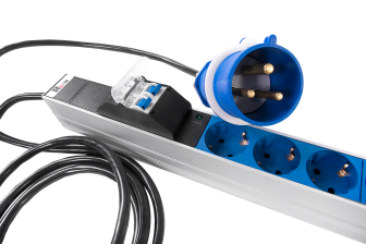 БРП (PDU) Metered Rem Rem-MC, Schuko х 20, 1463х45х60 мм (ВхШхГ), 32А, 1ф, вход IEC 320 309 3PN, шнур 3 м, автомат, алюминий