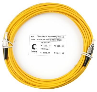 Коммутационный шнур оптический Cabeus FOP(s)-9-FC-FC-10m
