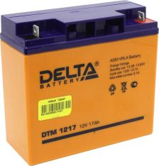 Аккумулятор для ИБП Delta Battery DTM, 167х77х181 мм (ВхШхГ),  Необслуживаемый свинцово-кислотный,  12V/17 Ач, цвет: оранжевый, (DTM 1217)