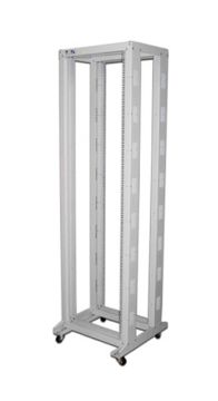 Стойка открытая 19" TWT, универсальная, 42U, 600х600 мм (ШхГ), двухрамная, цвет: серый