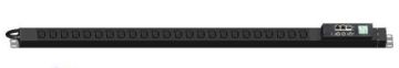 (Архив)Блок силовых розеток Hyperline IP-PDU, IEC 60320 С13 х 24, вход Schuko, шнур 3 м, 1222х44,5х68 мм (ВхШхГ), 16А, 19", чёрный