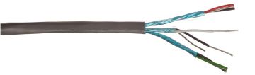 Кабель интерфейсный промышленный Belden, U/FTP, 3 пар., PVC, Ø 6,93мм, универсальный, цвет: хром
