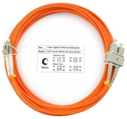 Коммутационный шнур оптический Cabeus FOP-62-LC-SC-7m