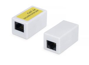 Проходной адаптер (coupler) Cabeus, RJ45(8p8c), кат. 5е, неэкр., цвет: белый