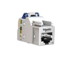 Модуль универсальный Schneider Electric, keystone, 1хRJ45, 180°, кат. 6A, экр., 12 шт, цвет: белый
