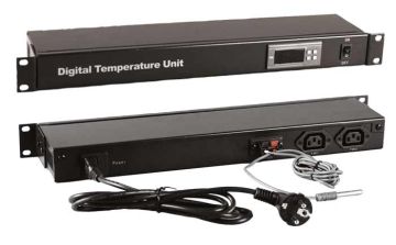 Панель управления Hyperline, 220V, 1U, 45х482х102,3 мм (ВхШхГ), цвет: чёрный