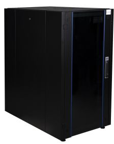 Шкаф телекоммуникационный напольный Datarex, IP20, 22U, 1121х600х1000 мм (ВхШхГ), дверь: стекло, боковая панель: сплошная съемная, разборный, цвет: чё