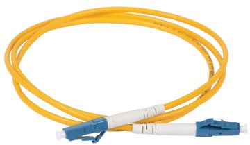 Комм. шнур оптический ITK, Simplex LC/LC (UPC/UPC), OS2 9/125, LSZH, 3м, синий хвостовик, цвет: жёлтый