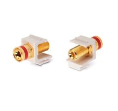 Вставка Hyperline KJ1-BP/XX-HG ,ВР х 1, keystone, цвет: белый (KJ1-BP/RD-HG-WH)