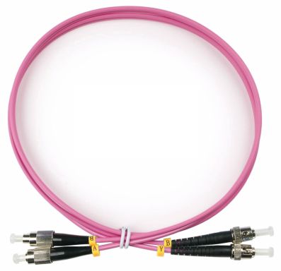Коммутационный шнур оптический Cabeus FOP-50-OM4-FC-ST-1m