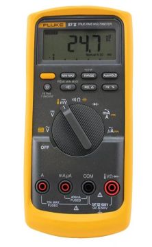 (Архив)Мультиметр FLUKE 87V, кабельный, с дисплеем, питание: батарейки, корпус: пластик, с термопарой, (FLI-87V)