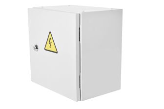 Шкаф уличный всепогодный укомплектованный настенный ЦМО ШТВ-НЭ, IP54, корпус: металл, 400х400х250 мм (ВхШхГ), цвет: серый