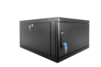 Шкаф телекоммуникационный настенный ЦМО ШРН, 19", 9U, 479х600х500 мм (ВхШхГ), дверь: металл, сварной, цвет: чёрный