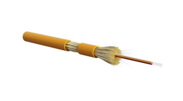 Кабель ВО Hyperline Tight Buffer,  4хОВ, OM2 50/125, LSZH, Ø 4,9мм, внутри зданий, небронированный, цвет: оранжевый