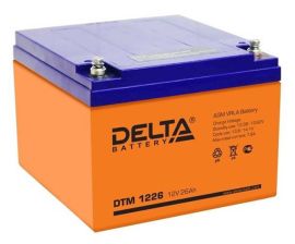 Аккумулятор для ИБП Delta Battery DTM, 125х175х166 мм (ВхШхГ),  Необслуживаемый свинцово-кислотный,  12V/26 Ач, цвет: оранжевый, (DTM 1226)