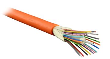 Кабель ВО Hyperline Tight Buffer,  24хОВ, PVC, Ø 10,8мм, внутри зданий, небронированный, цвет: оранжевый