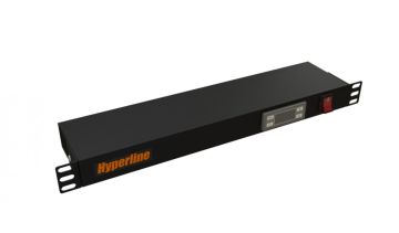 Микропроцессорная контрольная панель Hyperline, 19", 1U, 45х482х102,3 мм (ВхШхГ), для телекоммуникационных шкафов, цвет: чёрный