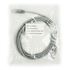 (Архив)Шнур комм. BNH, кат. 5е, неэкр., U/UTP, RJ45/RJ45, LSZH, AWG24 3м, серый