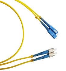 (Архив)Комм. шнур оптический NTSS Tight Buffer, Simplex FC/ST (APC), OS2 9/125, PVC, 12м, чёрный хвостовик, цвет: жёлтый