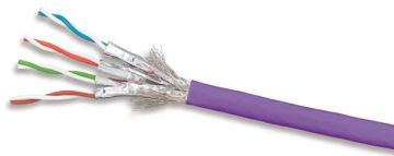 Кабель витая пара Siemon TERA, LSOH, S/FTP, кат. 7, проводник Ø 0,59мм, 500м, бухта, тип прокладки: внутри зданий, цвет: фиолетовый, с медной оплеткой