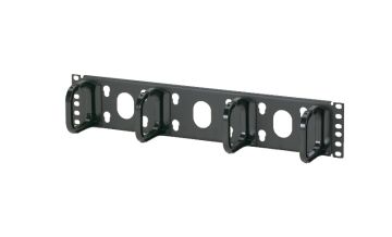 Организатор комм. шнуров Panduit Open-Access™, 19", 2HU, 89х482,6х76 мм (ВхШхГ), горизонтальный, 4 кольца, цвет: чёрный