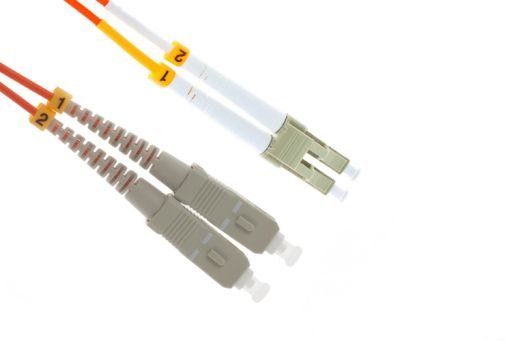 Коммутационный шнур оптический Hyperline FC-D2-62-LC/PR-SC/PR-H-50M-LSZH-OR
