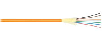 Кабель ВО Nikolan Loose tube,  12хОВ, OM2 50/125, LSZH, Ø 6,5мм, катушка, внутри зданий, небронированный, цвет: оранжевый