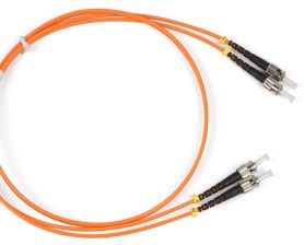 (Архив)Комм. шнур оптический Hyperline, Duplex ST/ST, OM2 50/125, LSZH, 3м, цвет: оранжевый