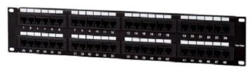 Комм. патч-панель наборная Panduit, 19", 1HU, портов: 48 х RJ45, кат. 6, цвет: чёрный, (DP48688TGY)