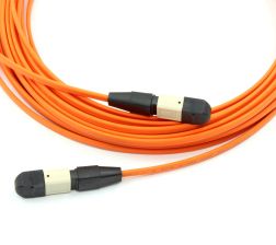 (Архив)Комм. шнур оптический Hyperline, MTPM/MTPM, OM2 50/125, LSZH, 5м, цвет: оранжевый
