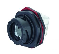 Модуль соединительный Eurolan, industrial, 1хRJ45, кат. 6, неэкр., цвет: чёрный