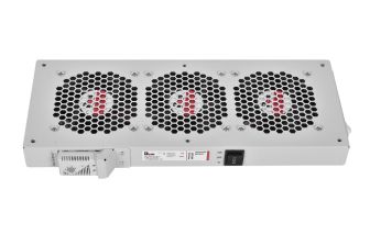 Вентиляторный модуль Rem R-FAN, 48V, 45х432х195 мм (ВхШхГ), вентиляторов: 3, 130 дБ, поток: 450 м3/ч, для шкафов ШТК, ШРН, ШТВ, цвет: серый