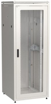 Шкаф телекоммуникационный напольный ITK LINEA N, IP20, 42U, 2055х800х800 мм (ВхШхГ), дверь: стекло, боковая панель: сплошная съемная, разборный, цвет: