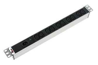 Блок силовых розеток Rem Rem-10, IEC 320 C13 х 10, вход IEC 320 C14, 45мм 10А, индикатор, без шнура