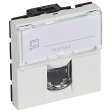 Розетка в сборе Legrand LCS2, 1x RJ45, кат. 6, неэкр., 65х65 мм (ВхШ), упаковка: 10 шт, цвет: белый, (LEG.076591)