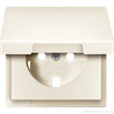 Лиц. панель розеточная Merten Antique/Artec, 1х Schuko, плоская, внутренняя, цвет: бежевый, с крышкой, для мех. QF SD (MTN2341-4044)