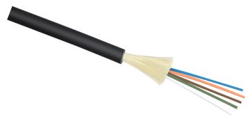 Кабель ВО Cabeus Tight Buffer,  4хОВ, OM2 50/125, LSZH, Ø 5мм, универсальный, цвет: чёрный