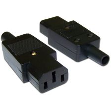 Вилка Lanmaster, вилка IEC 320 C13, 10А, разборная, цвет: чёрный