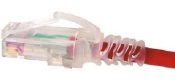 Шнур комм. Siemon MC, кат. 6, неэкр., U/UTP, RJ45/RJ45, LSZH, 1.5м, красный, T568A/B схема разводки проводников