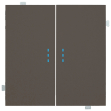 Проходной выключатель Rikett Classic, двухклавишный, цвет: капучино, (35615 CP)