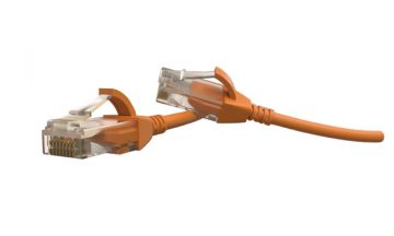 Шнур комм. Hyperline, кат. 6, неэкр., U/UTP, RJ45/RJ45, LSZH, AWG28 3м, оранжевый