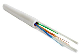 Кабель ВО Hyperline DPE-IN Tight Buffer,  24хОВ, OS2 9/125, LSZH, Ø 10,5мм, внутри зданий, небронированный, цвет: белый, тип волокна (SMF-28)
