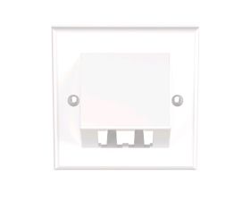 Лиц. панель розеточная Panduit , Mini-Com, 86х86 мм (ВхШ), скошенная, цвет: белый (CFPUKS2BAWY)