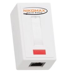 (Архив)Розетка информационная Nikomax, 1x RJ45/8P8C, кат. 5е, неэкр., 70х30 мм (ВхШ), упаковка: 1 шт, цвет: белый, (NMC-WO1UD2-WT)